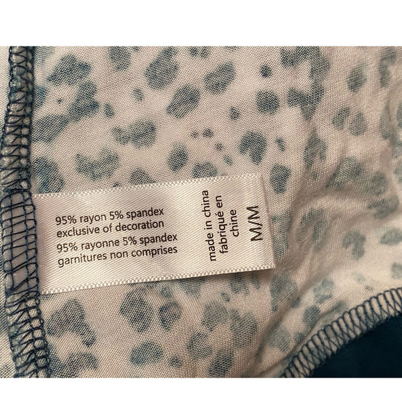 Tommy Bahama Sleeveless Sundress Beach Cover Up White and Green Leopard Spots - Picture 7 of 7